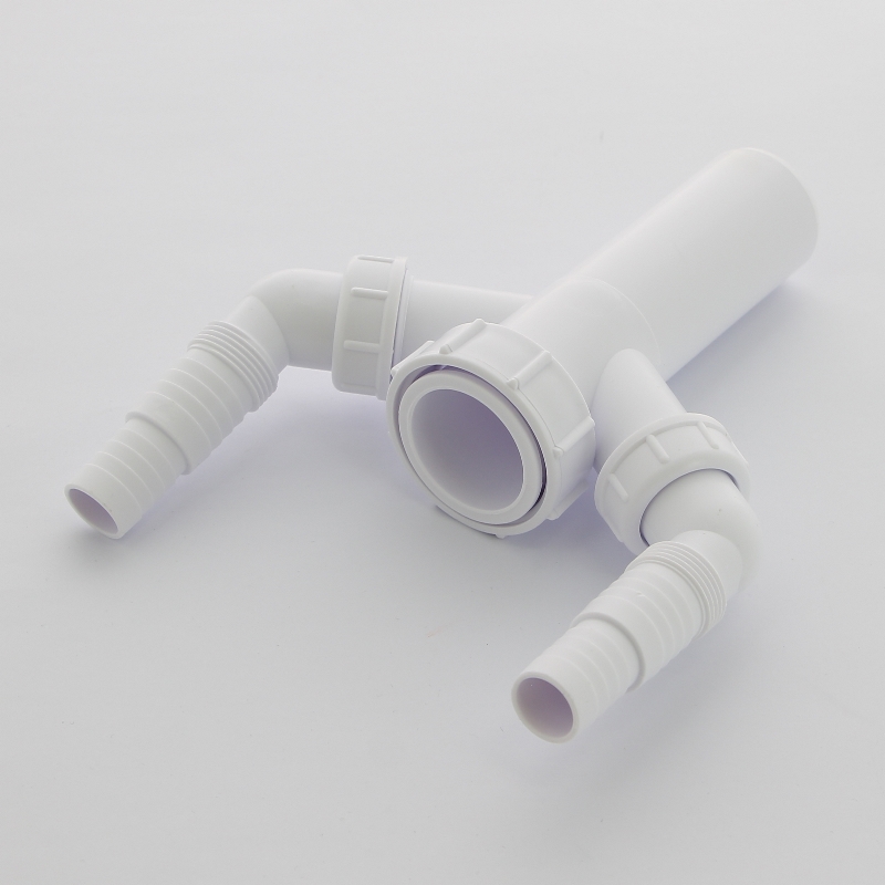 Вставка 1 1/2 x 40 мм с 2-мя адаптерами под углом для слива быт. тех., H=146 мм