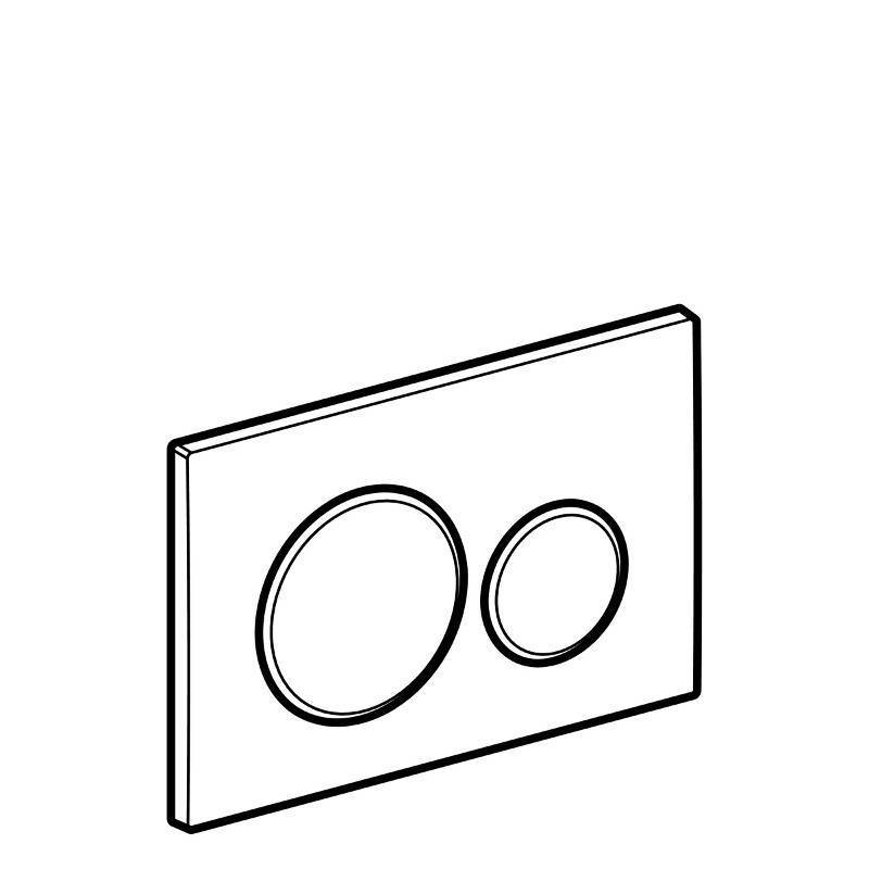 Клавиша смыва Geberit Sigma20 двойной смыв белый/хром 115.882.KJ.1
