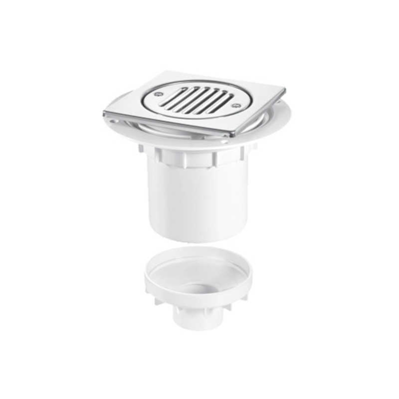 Трап Pestan Confluo 148x148 мм вертикальный выпуск 110/50 мм нержавеющая сталь 507694