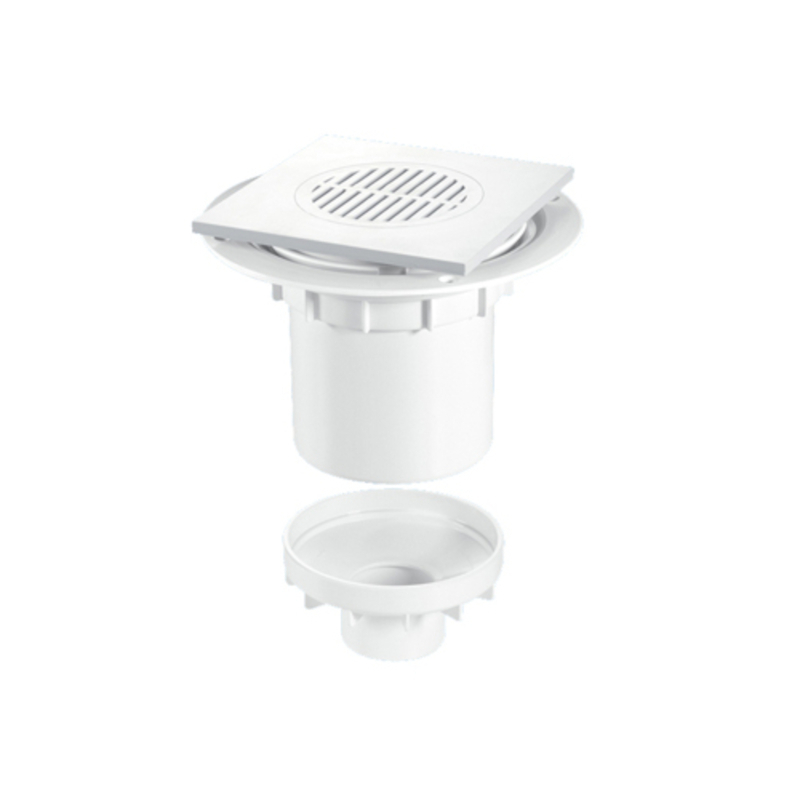 Трап Pestan Confluo 148x148 мм вертикальный выпуск 110/50 мм пластик 507693