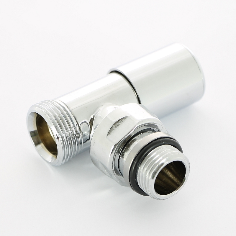 Вентиль ручной угловой НН 1/2 х 3/4 ЕК хромированный, Compact