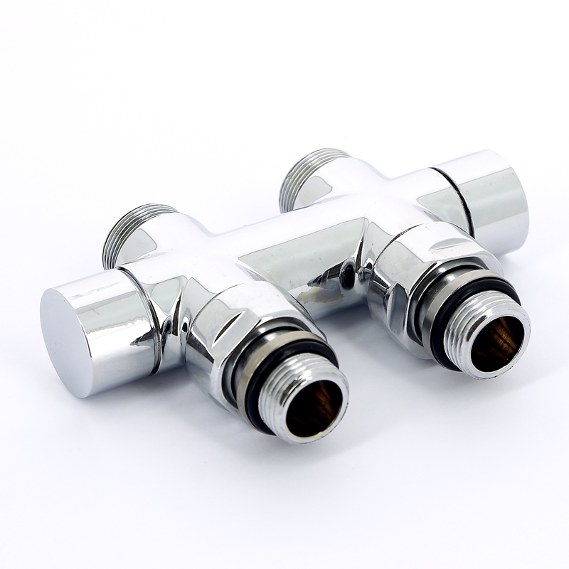 Узел ручной прямой с запорным клапаном без байпаса V48500BSB цвет хром