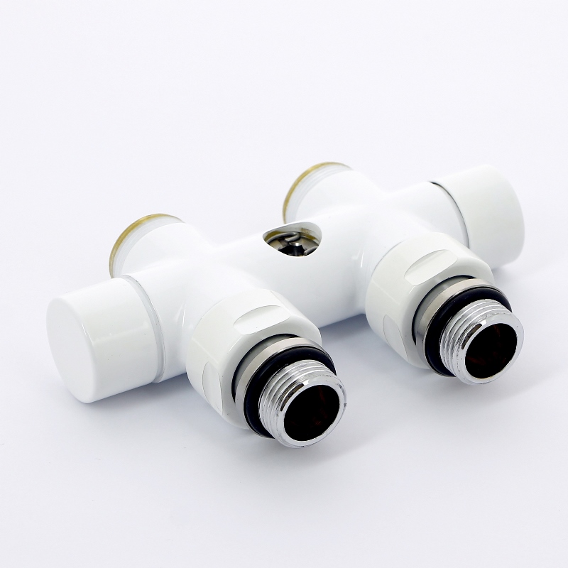 Узел ручной прямой с запорным клапаном V48500EE цвет белый