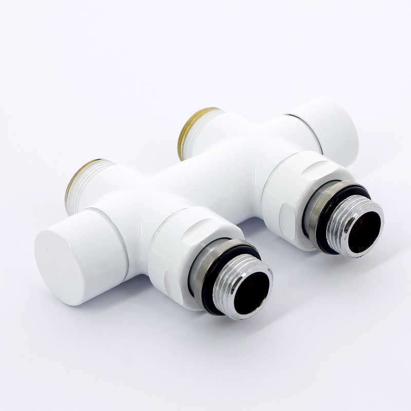 Узел ручной прямой с запорным клапаном без байпаса V48500EESB цвет белый