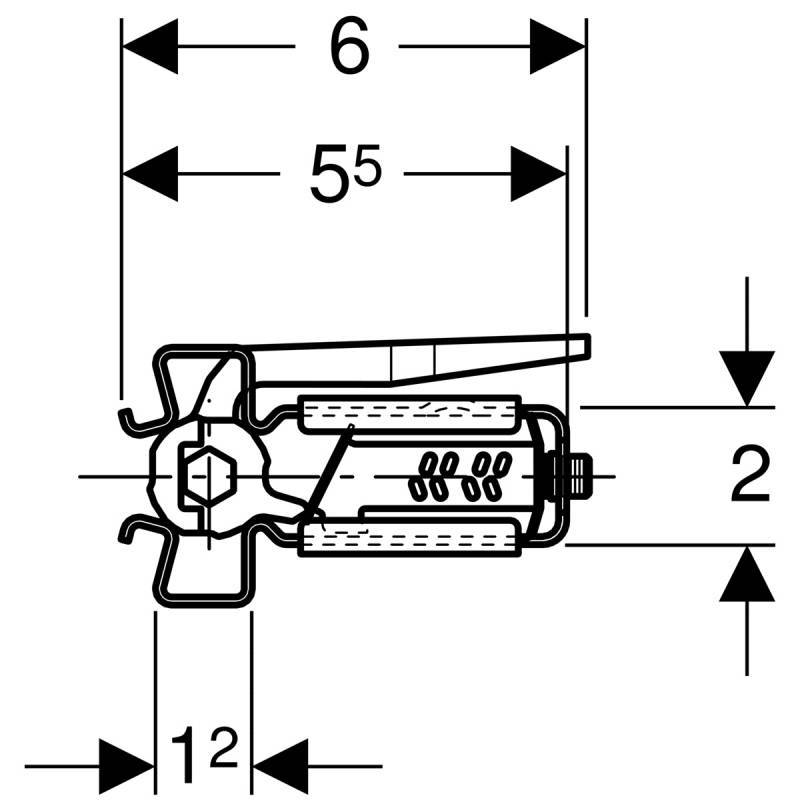 Соединитель Geberit GIS быстрого монтажа для профиля 461.200.00.1
