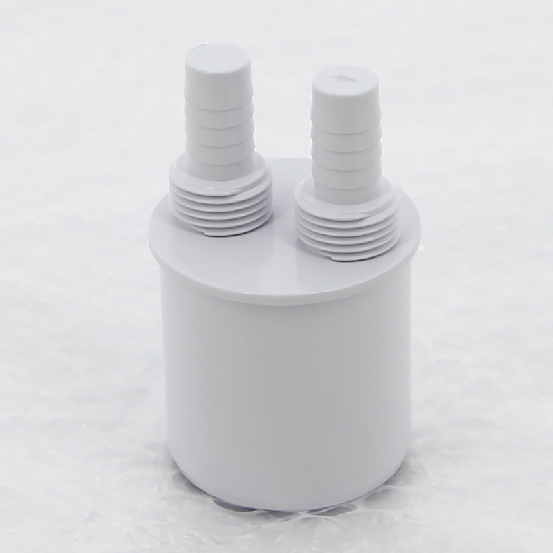 Адаптер для подключения слива с 2-мя прямыми отводами, вход 14 мм/ 1/2, выход 50 мм