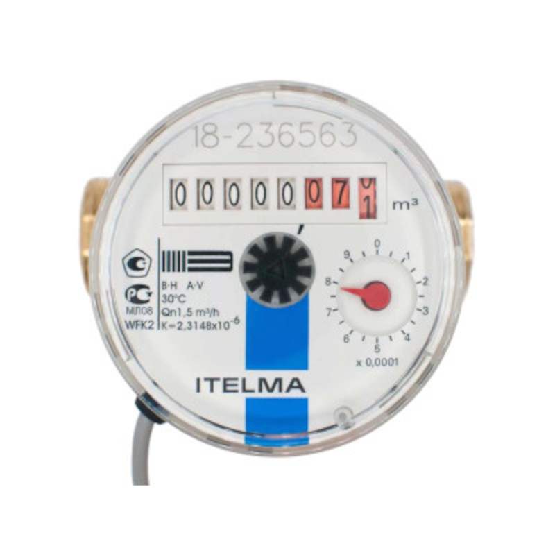 Счетчик для холодной воды монтажная длина 110 мм Н 3/4 с импульсным выходом