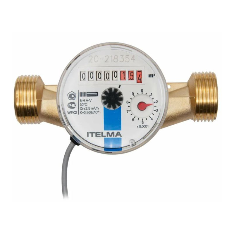 Счетчик для холодной воды H 1.0 монтажная длина 130 мм с импульсным выходом Геркон