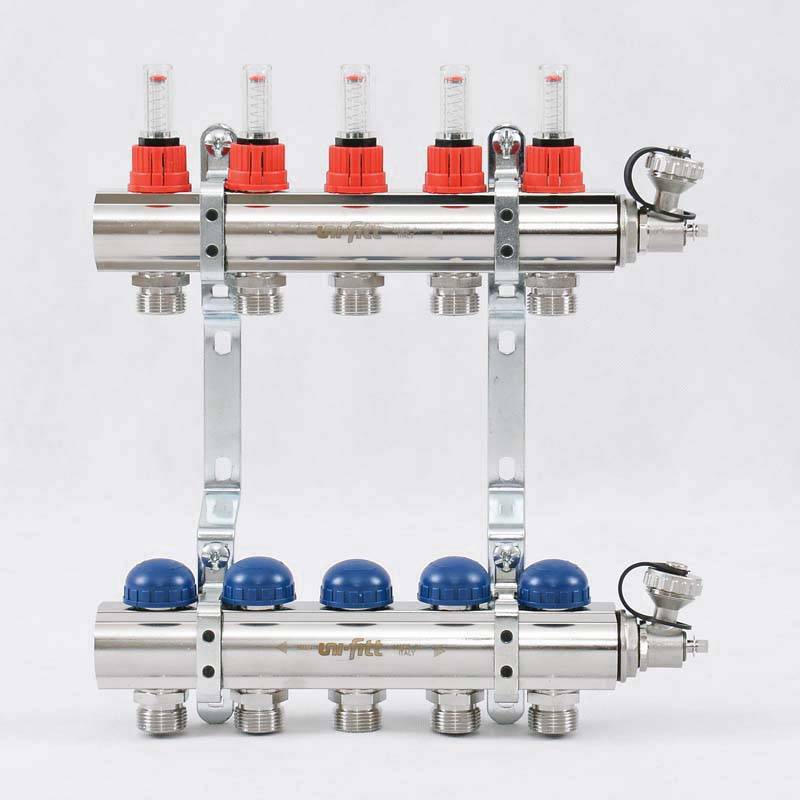 Коллекторная группа Uni-Fitt 451I 1x3/4 7 выходов из нержавеющей стали 451I4307.R