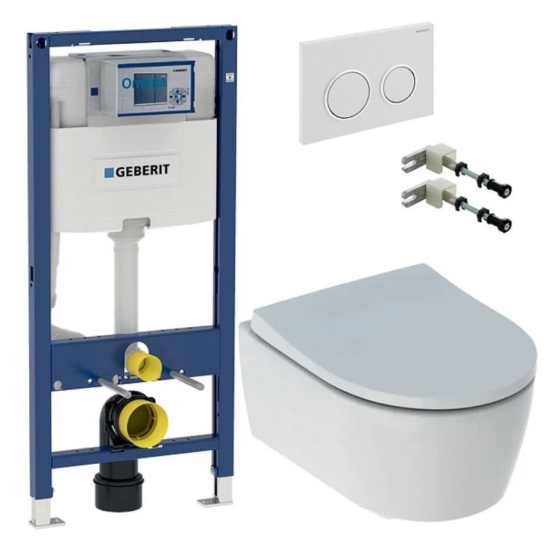 Комплект инсталляции Geberit iCon Omega с подвесным унитазом и сиденьем 500.060.TC.I