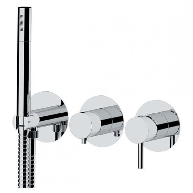 Смеситель для душа Remer X Style комплект из 4 изделий на 2 потребителя хром 507642