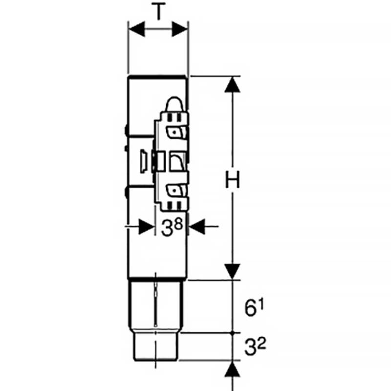 Комплект финишный Geberit GIS 32 мм x 1 1/4 для раковины нержавеющая сталь 115.415.00.1