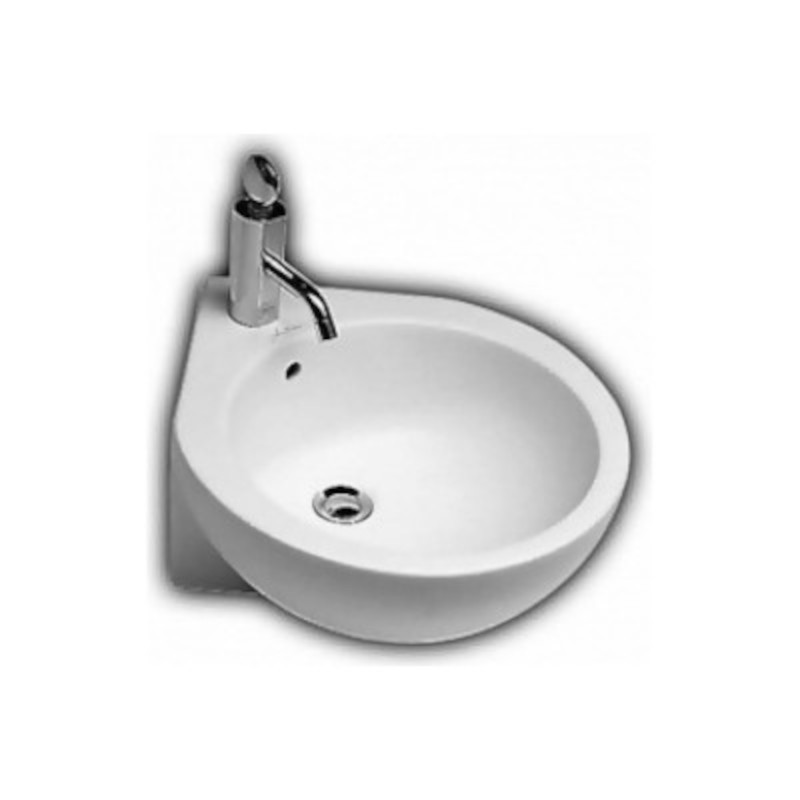 Раковина подвесная Hatria You&Me угловая 46х46 см, крепление чаши слева, 1 отв. для смесителя