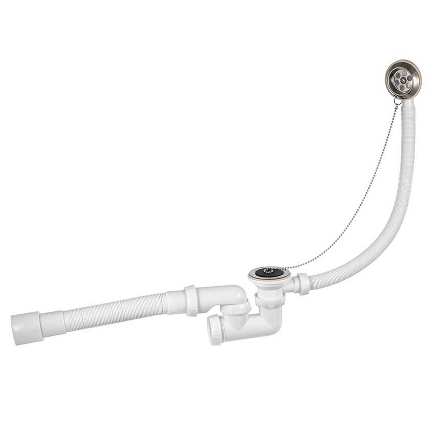 Сифон трубный для мойки Viega 40 мм с горизонтальным отводом 105716