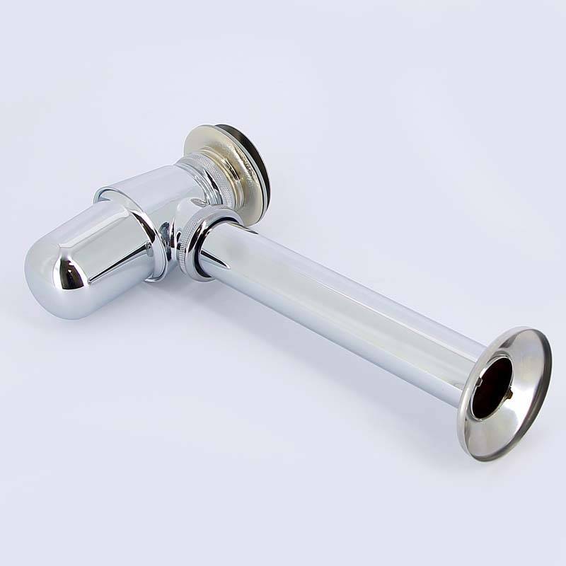 Сифон бутылочный Viega 5753 1 1/4х32 мм с горизонтальным отводом и пробкой хромированный 366681