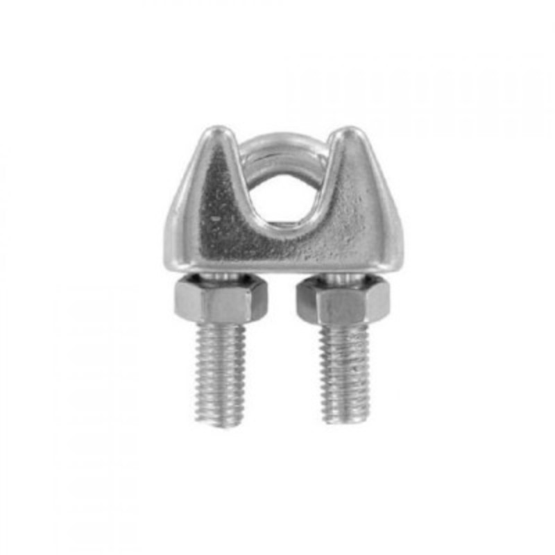 Зажим для троса с двумя гайками А4 4мм (100м)