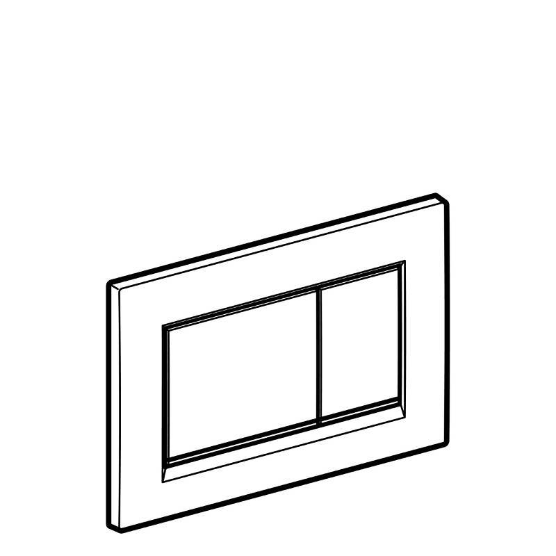 Клавиша смыва Geberit Sigma30 двойной смыв матовый хром/глянцевый хром 115.883.KN.1